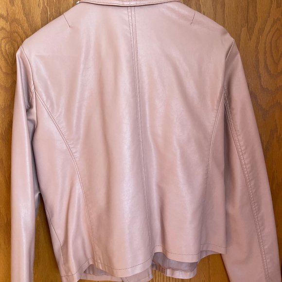 A NEW DAY Faux Leather Moto Jacket. Blush. Size L. - Picture 2 of 5